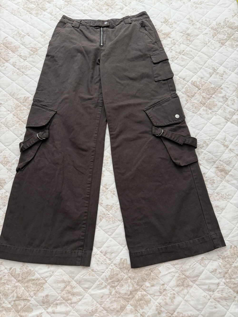 Steve Madden Women's Wide-Leg Cargo Pants - Dark Brown